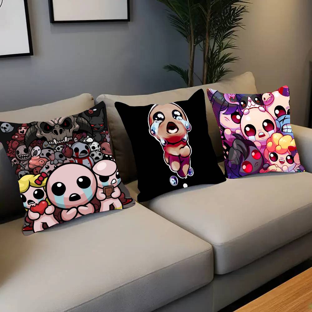 Home Textiles Classic Fashion - ปลอกหมอนลายภาพยนตร์คลาสสิก The Binding Of Isaac ปลอกหมอนทรงสี่เหลี่ยม