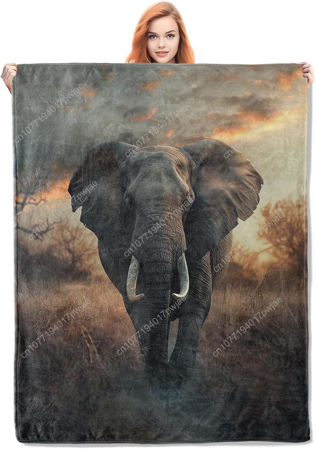 Home Textiles Towel - ผ้าห่มขนช้าง ลายธรรมชาติสมจริง ผ้าห่มขนช้างนุ่มสบาย ขนาดนิ้ว เหมาะสำหรับคนรักธรรมชาติ ผ้าห่มสั่งทำพิเศษ