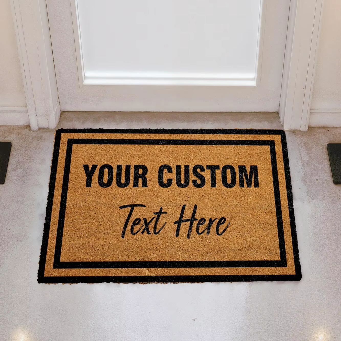 Home Textiles Company - พรมเช็ดเท้าโลโก้ข้อความสั่งทำพิเศษ พรมต้อนรับบ้านส่วนตัว ของขวัญขึ้นบ้านใหม่ พรมกันลื่นดูดซับน้ำ สำหรับบริษัท ร้านเสริมสวย