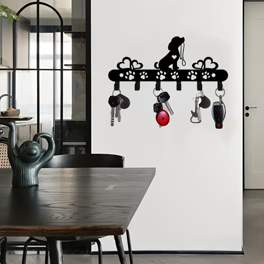 Home Textiles Towel - CIFBUY ที่แขวนผนังโลหะรูปสุนัข ที่เก็บกุญแจ ที่แขวนเสื้อ หมวก ผ้าเช็ดตัว