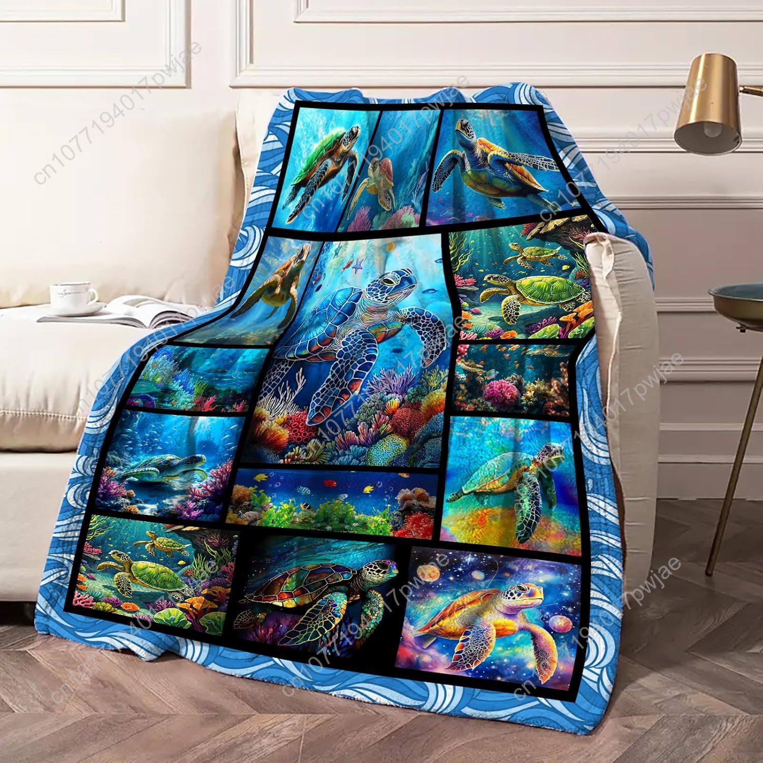 ผ้าห่มลายเต่าทะเล ผ้าฟลานเนล น - Home Textiles Towel บทวิจารณ์และราคา