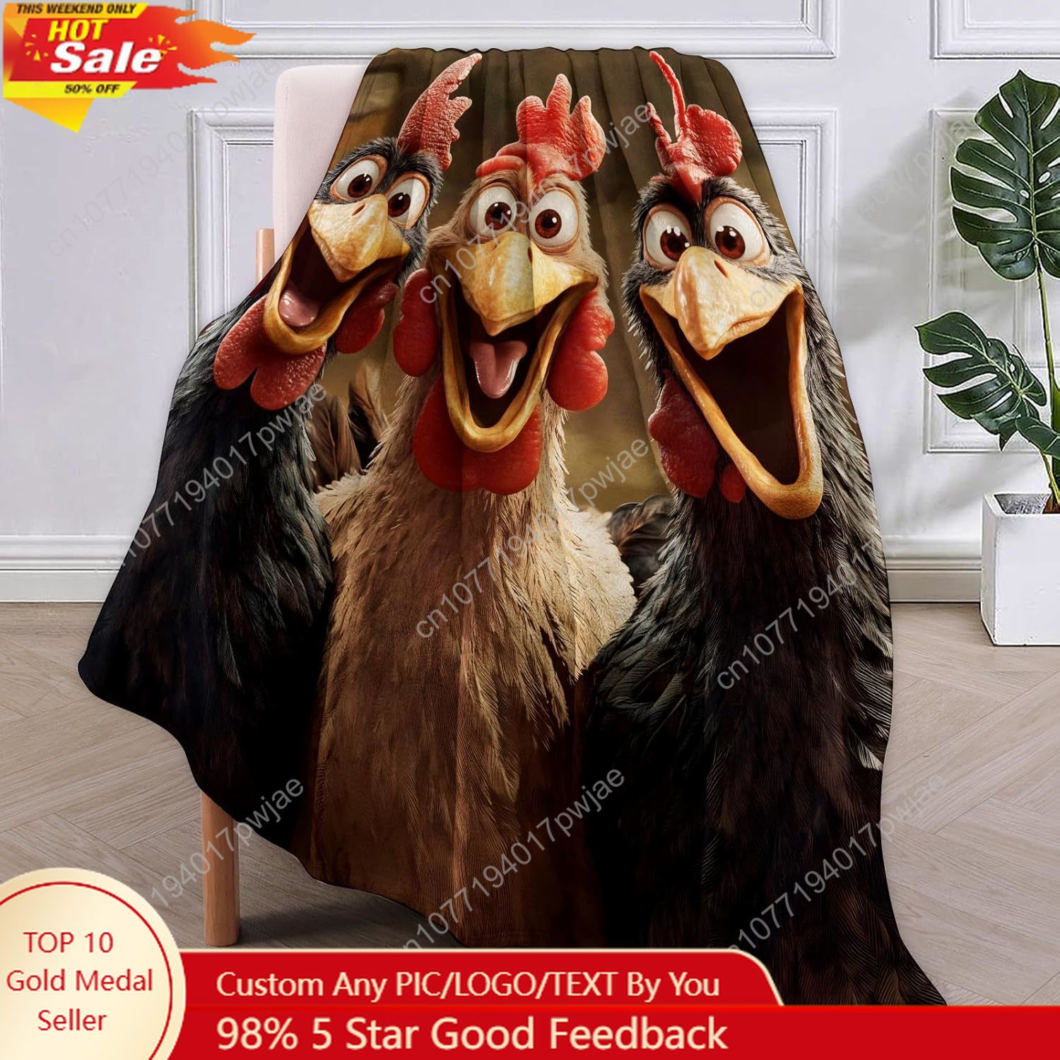 ของขวัญผ้าห่มไก่สำหรับผู้หญิง  - Home Textiles Towel บทวิจารณ์และราคา