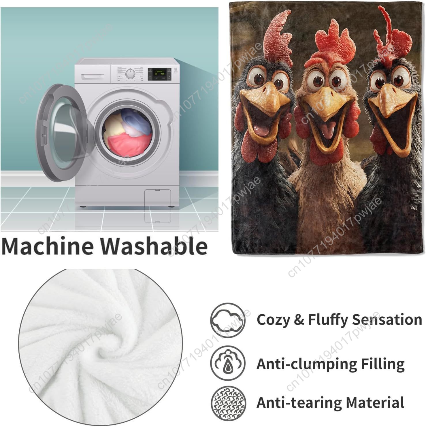 ของขวัญผ้าห่มไก่สำหรับผู้หญิง  - Home Textiles Towel บทวิจารณ์และราคา