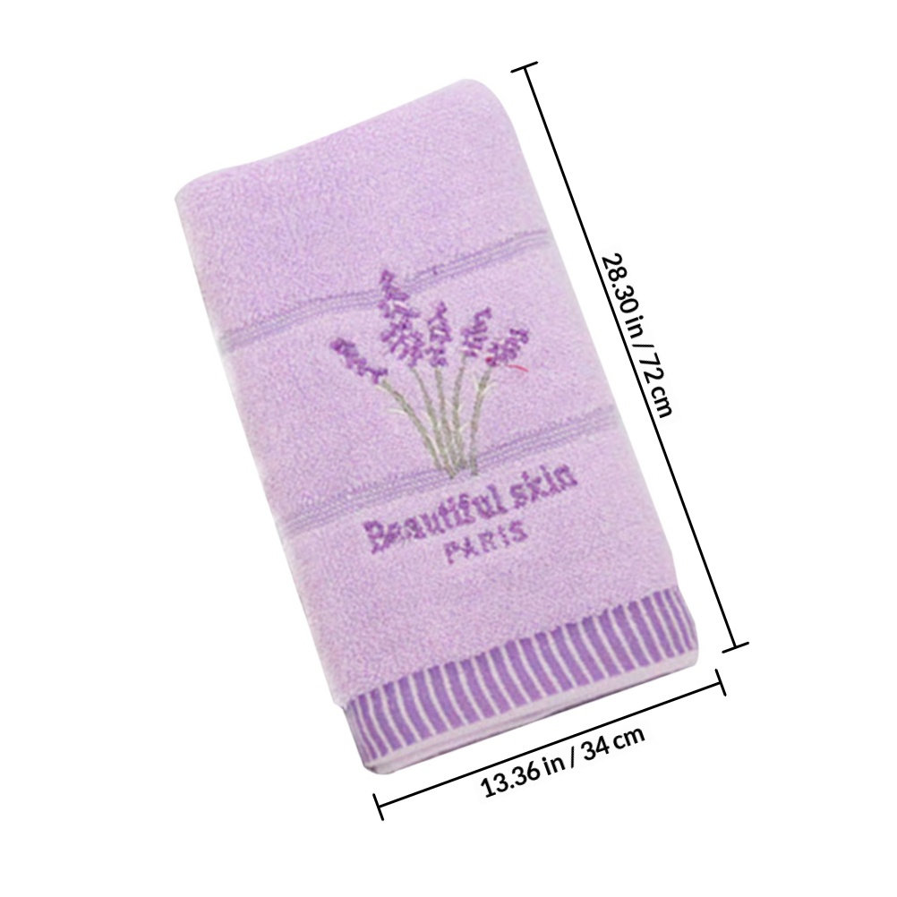 ผ้าขนหนูผ้าฝ้ายสีม่วงลาเวนเดอร - Home Textiles Towel Set บทวิจารณ์และราคา