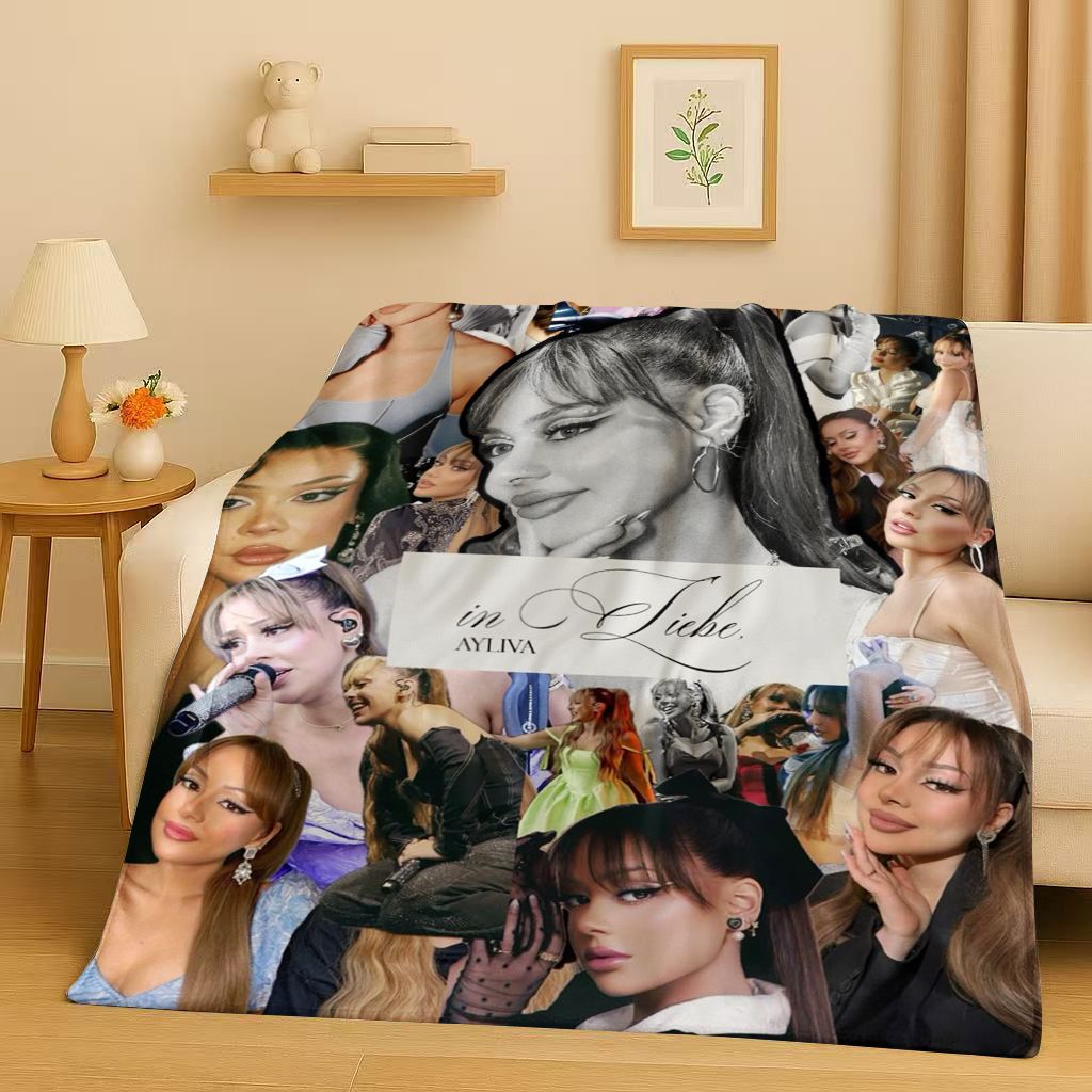 ผ้าห่มแฟลนเนลลายนักร้องป๊อปแฟช - Home Textiles Classic Fashion บทวิจารณ์และราคา