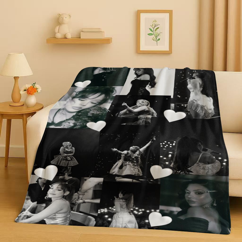 ผ้าห่มแฟลนเนลลายนักร้องป๊อปแฟช - Home Textiles Classic Fashion บทวิจารณ์และราคา