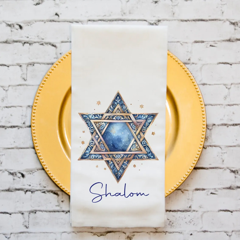 ผ้าเช็ดครัวฮานุกกะ: ลายดาวแห่ง - Home Textiles Towel บทวิจารณ์และราคา