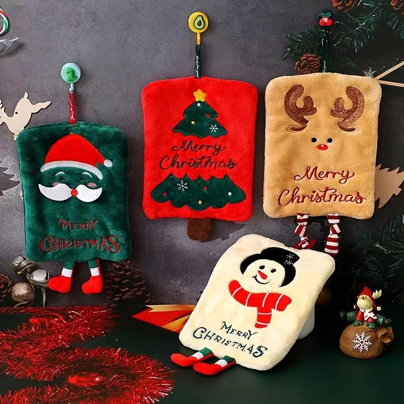 ผ้าเช็ดมือแขวนตกแต่งคริสต์มาส  - Home Textiles Towel บทวิจารณ์และราคา