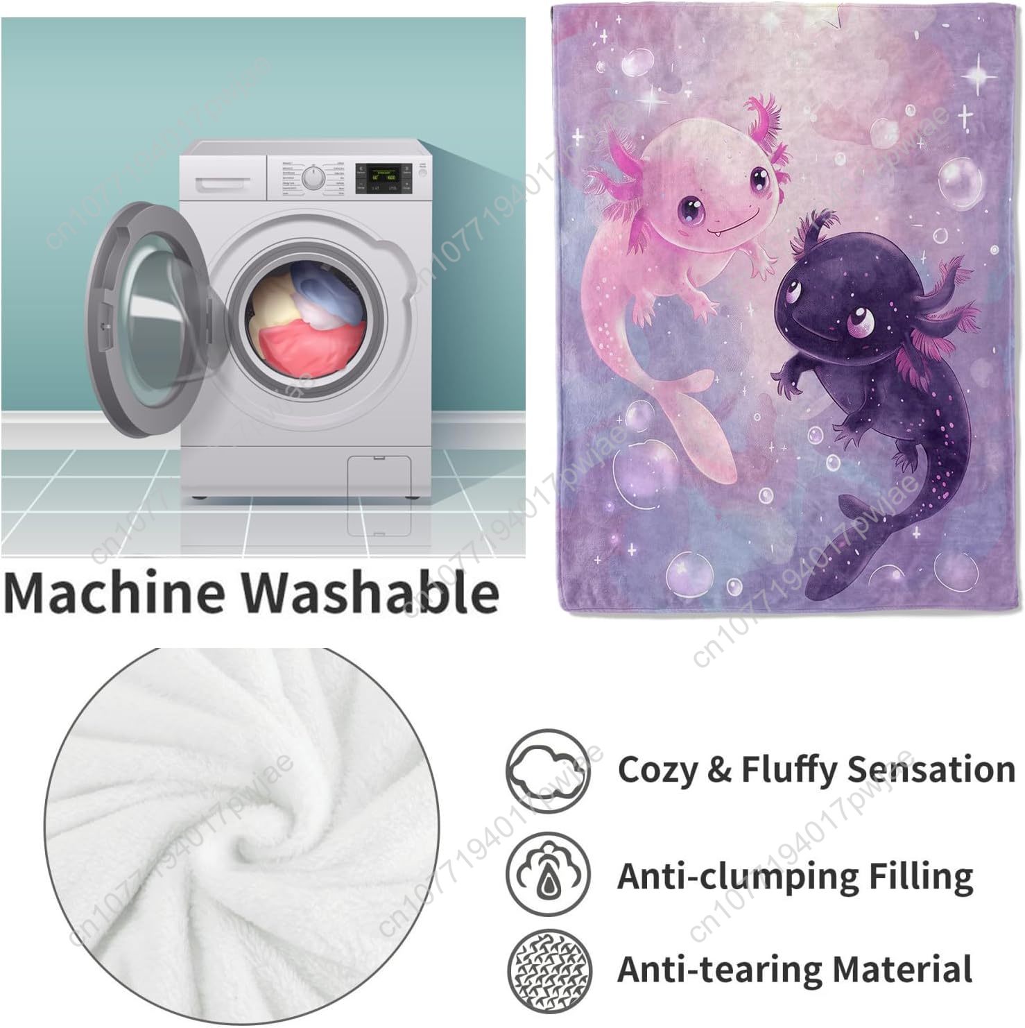 ผ้าห่มอ็อกโซโลตล์ น่ารัก ผ้าห่ - Home Textiles Towel บทวิจารณ์และราคา