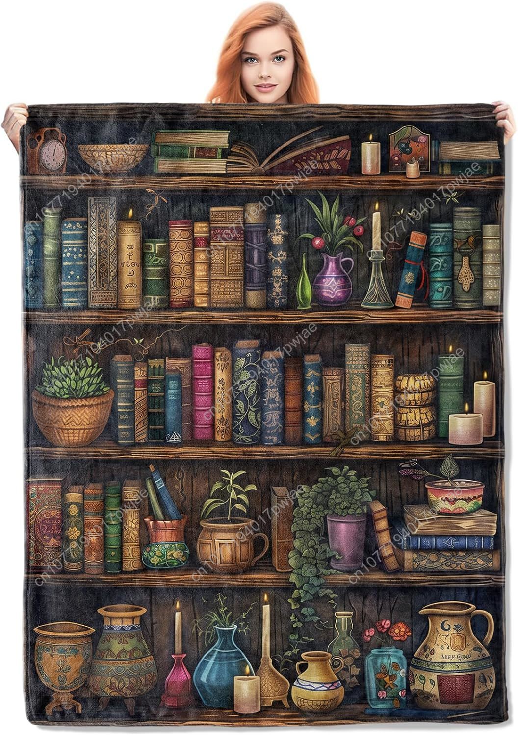 ผ้าห่มลายชั้นวางหนังสือวินเทจ  - Home Textiles Towel บทวิจารณ์และราคา