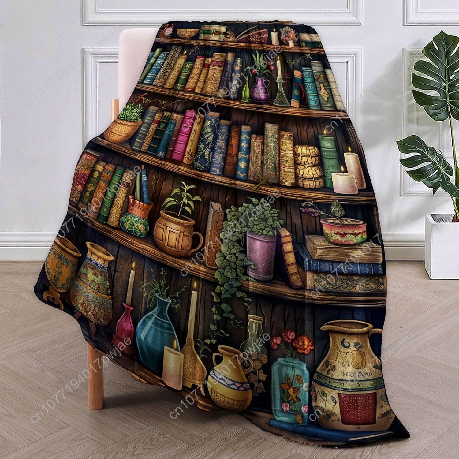 ผ้าห่มลายชั้นวางหนังสือวินเทจ  - Home Textiles Towel บทวิจารณ์และราคา