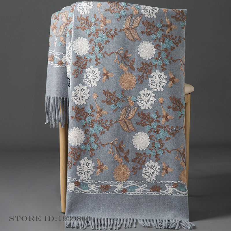 ผ้าพันคอแคชเมียร์พัชมีนาสำหรับ - Home Textiles Blanket บทวิจารณ์และราคา