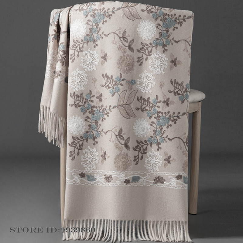 ผ้าพันคอแคชเมียร์พัชมีนาสำหรับ - Home Textiles Blanket บทวิจารณ์และราคา