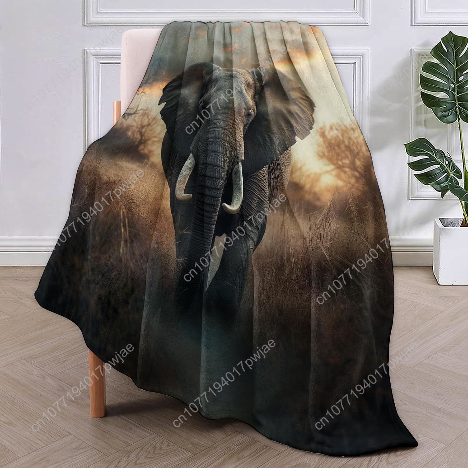 ผ้าห่มขนช้าง ลายธรรมชาติสมจริง - Home Textiles Towel บทวิจารณ์และราคา