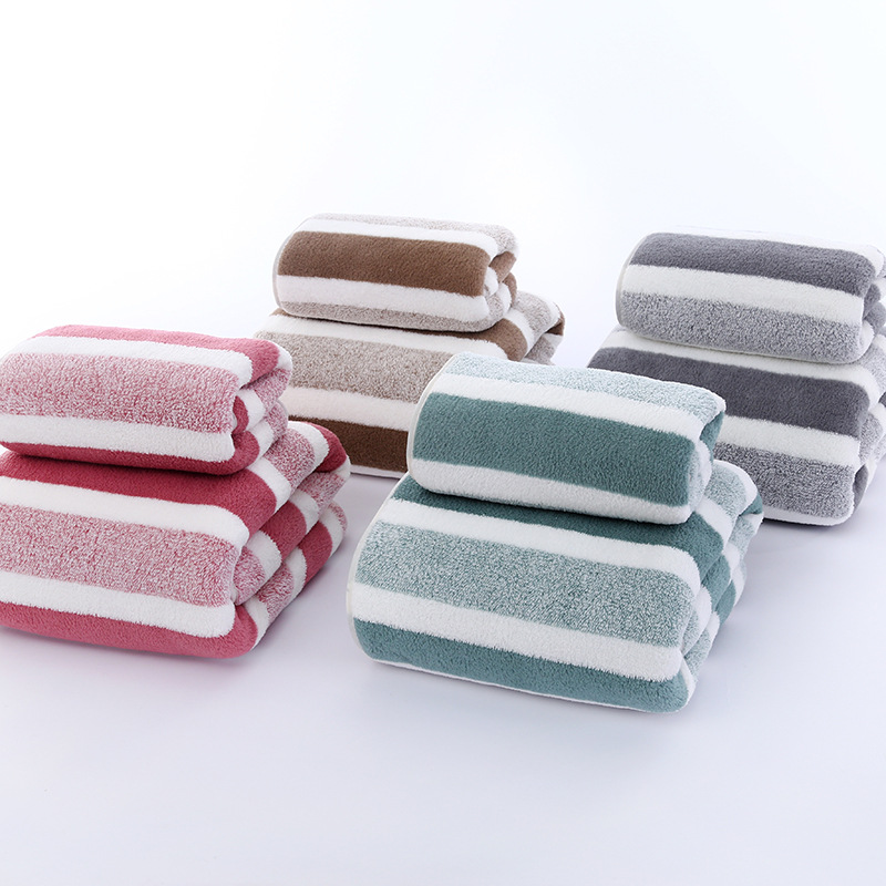 ผ้าขนหนู 2 ผืน ดูดซับน้ำได้ดี  - Home Textiles Towel Set บทวิจารณ์และราคา