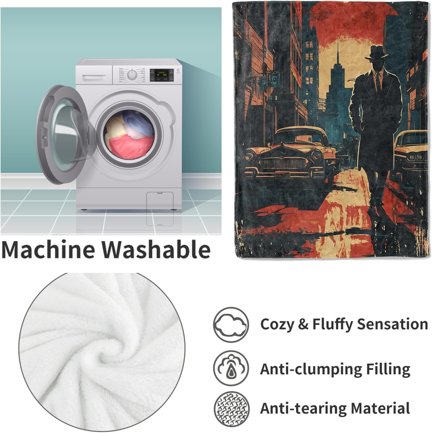 ผ้าห่มนักสืบสีดำ ของขวัญสำหรับ - Home Textiles Towel บทวิจารณ์และราคา