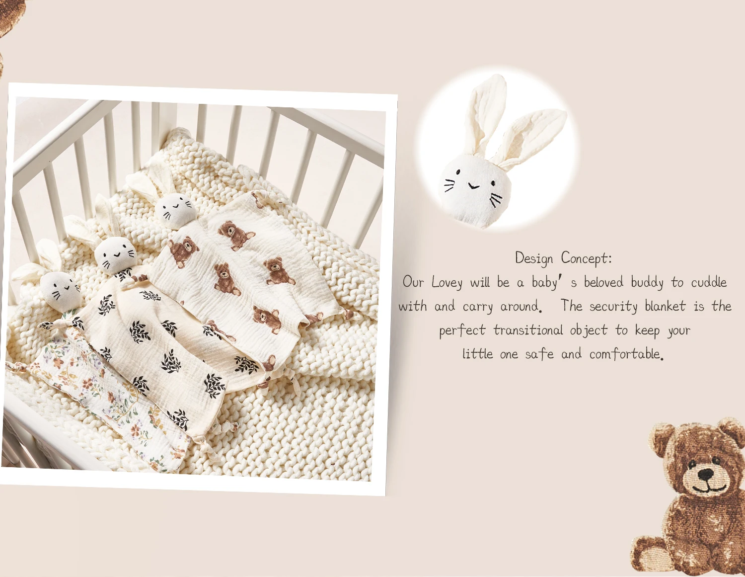 ผ้าห่มปลอบเด็ก: ตุ๊กตากระต่ายน - Home Textiles Blanket บทวิจารณ์และราคา